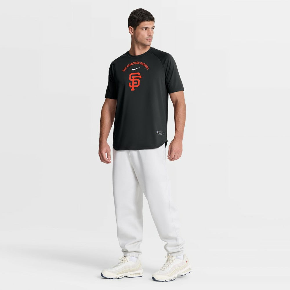 San Francisco Giants Authentic Collection Batting Practice Pre-Game Raglan Dri-FIT Top - Black | Nike