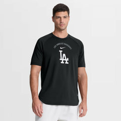Los Angeles Dodgers Authentic Collection Batting Practice Pre-Game Raglan Dri-FIT Top - Black | Nike