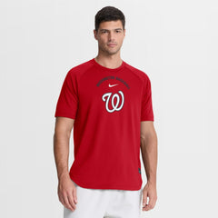 Washington Nationals Authentic Collection Batting Practice Pre-Game Raglan Dri-FIT Top - Red | Nike