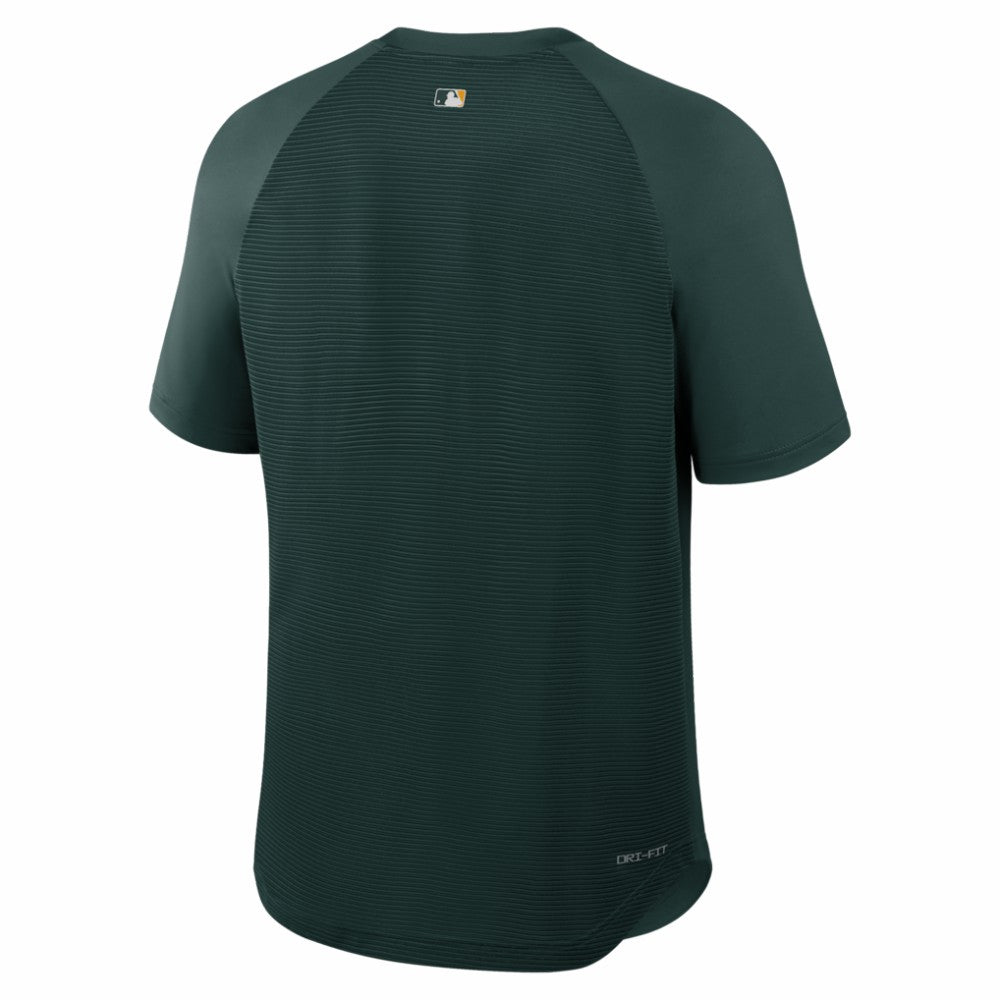 Athletics Authentic Collection Batting Practice Pre-Game Raglan Dri-FIT Top - Green | Nike