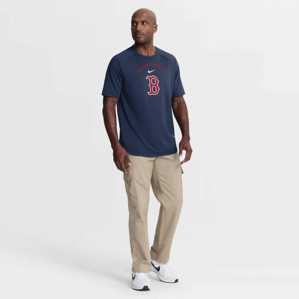 Boston Red Sox Authentic Collection Batting Practice Pre-Game Raglan Dri-FIT Top - Navy | Nike