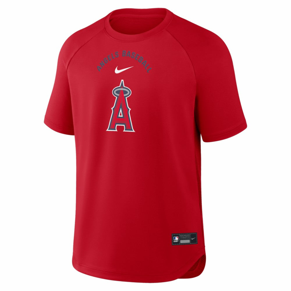 Los Angeles Angels Authentic Collection Batting Practice Pre-Game Raglan Dri-FIT Top - Red | Nike