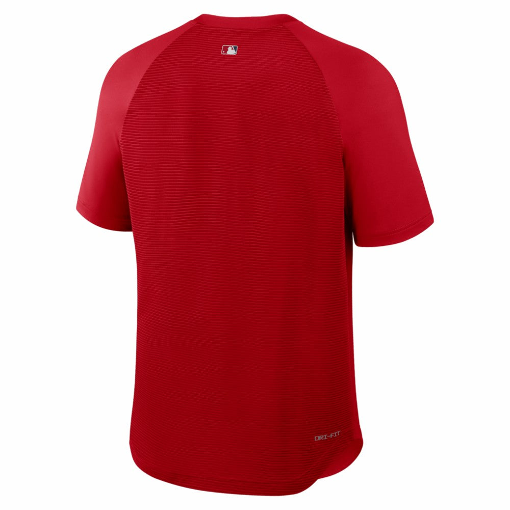 Los Angeles Angels Authentic Collection Batting Practice Pre-Game Raglan Dri-FIT Top - Red | Nike