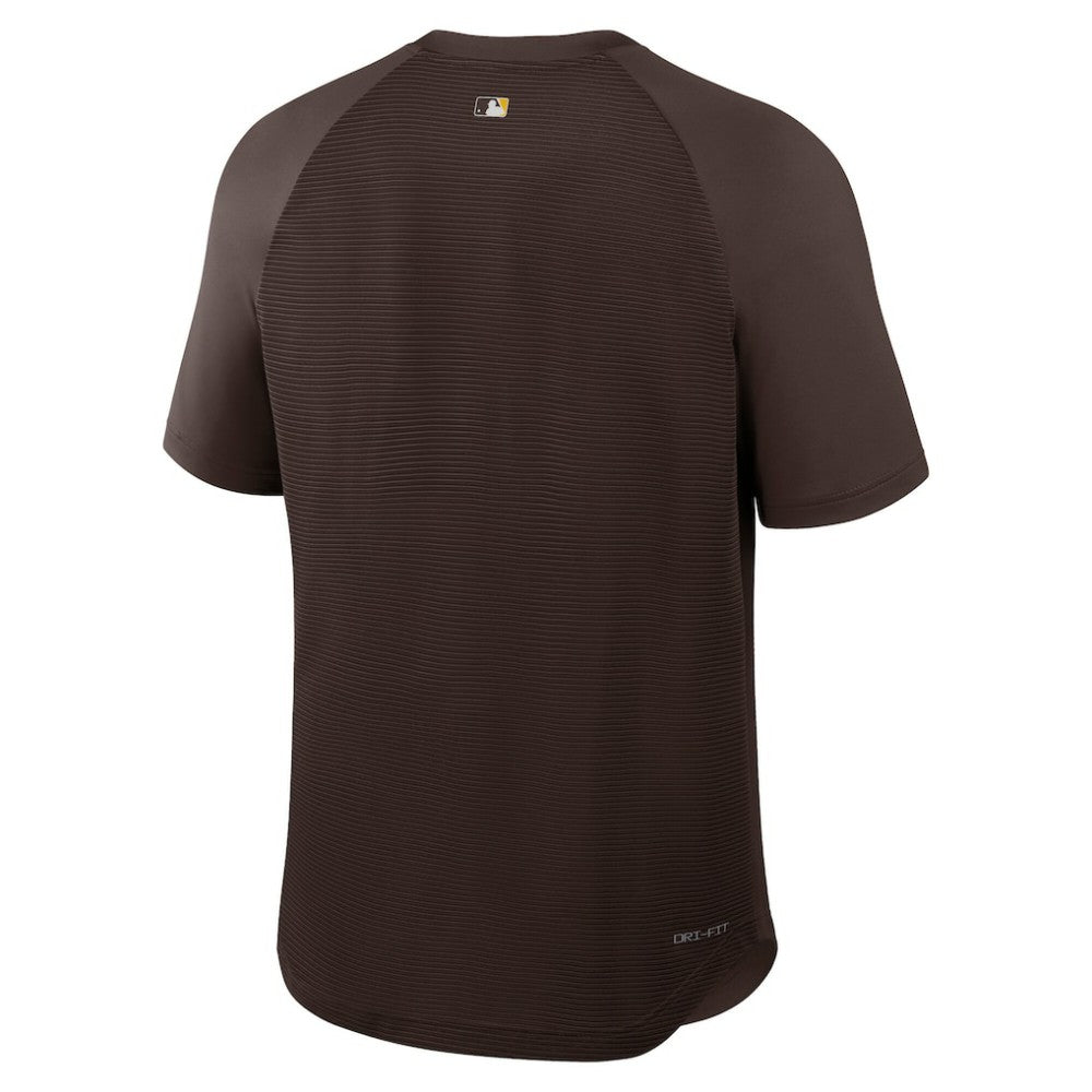 San Diego Padres Authentic Collection Batting Practice Pre-Game Raglan Dri-FIT Top - Brown | Nike