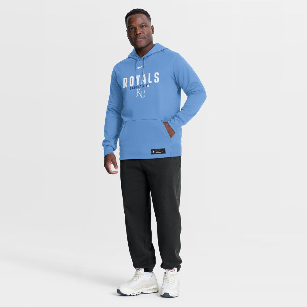 Kansas City Royals Authentic Collection Therma-FIT Hoodie - Light Blue | Nike