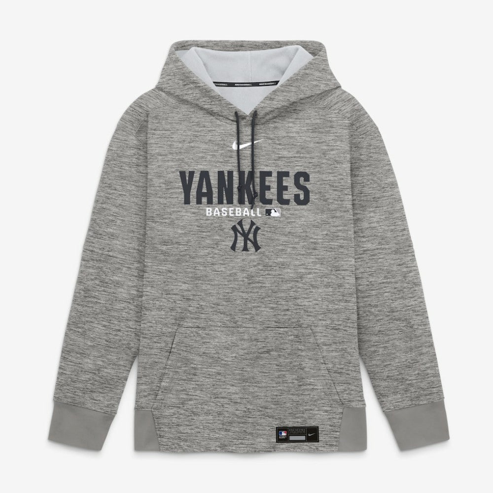 New York Yankees Authentic Collection Therma-FIT Hoodie - Heather Charcoal | Nike
