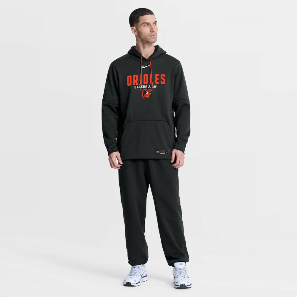 Baltimore Orioles Authentic Collection Therma-FIT Hoodie - Black | Nike