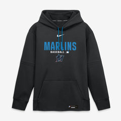 Miami Marlins Authentic Collection Therma-FIT Hoodie - Black | Nike