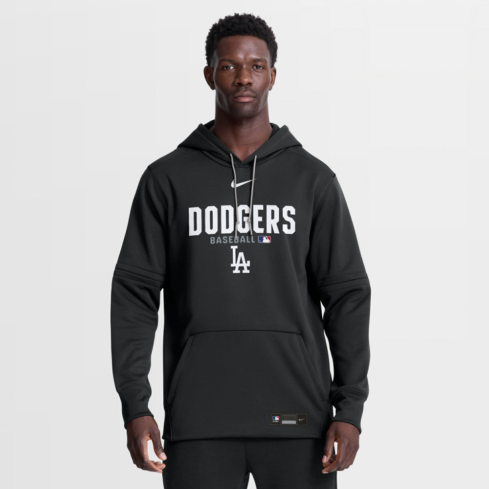 Los Angeles Dodgers Authentic Collection Therma-FIT Hoodie - Black | Nike