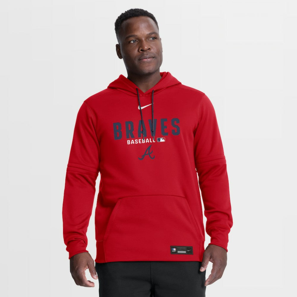 Atlanta Braves Authentic Collection Therma-FIT Hoodie - Red | Nike
