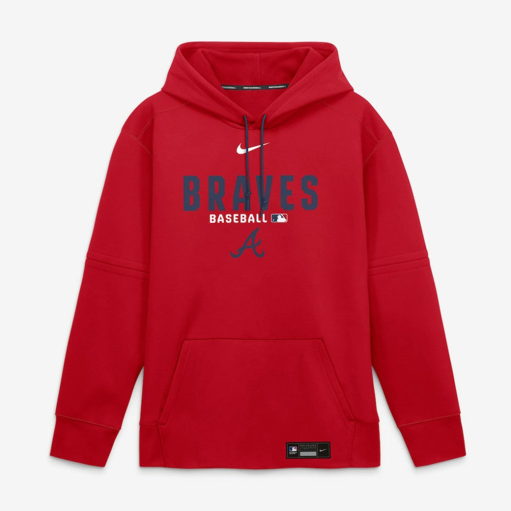 Atlanta Braves Authentic Collection Therma-FIT Hoodie - Red | Nike