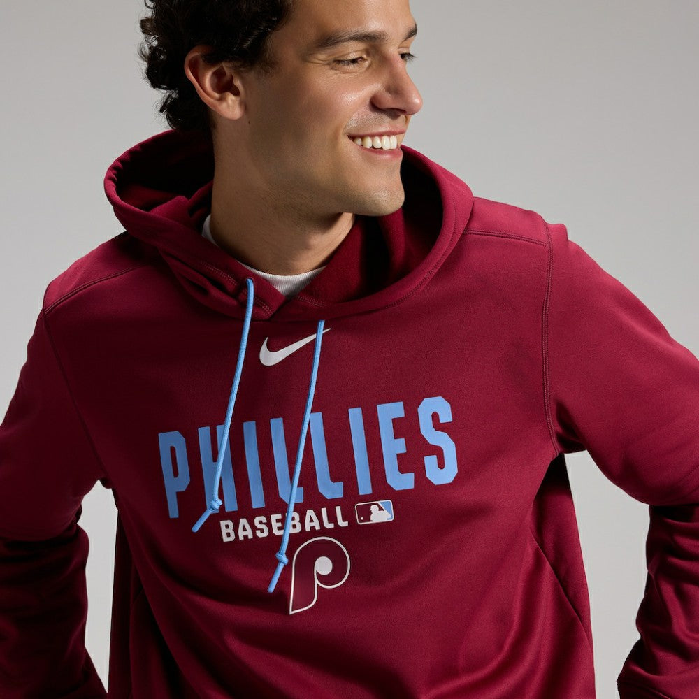 Philadelphia Phillies Authentic Collection Therma-FIT Hoodie - Burgundy | Nike