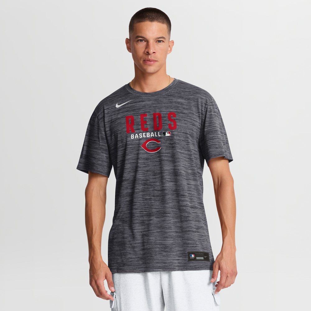 Cincinnati Reds Authentic Collection Velocity Dri-FIT T-Shirt - Black | Nike