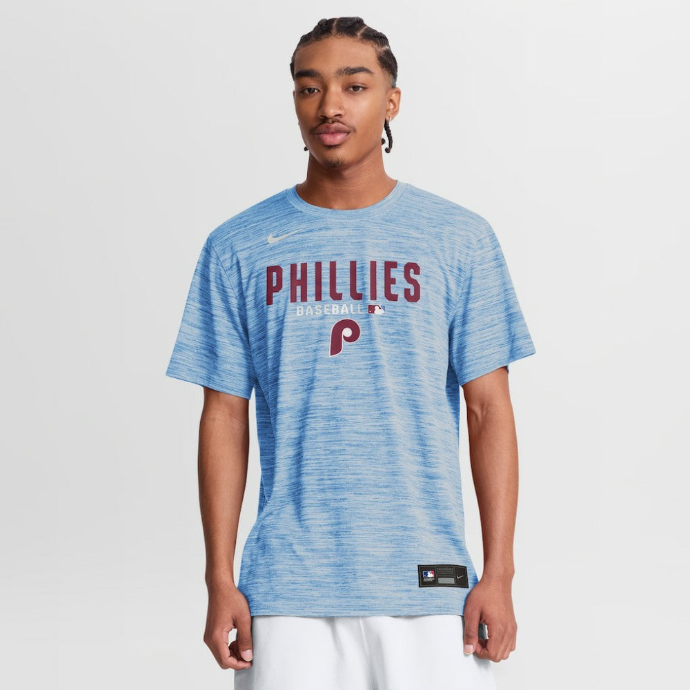 Philadelphia Phillies Authentic Collection Velocity Dri-FIT T-Shirt - Light Blue | Nike