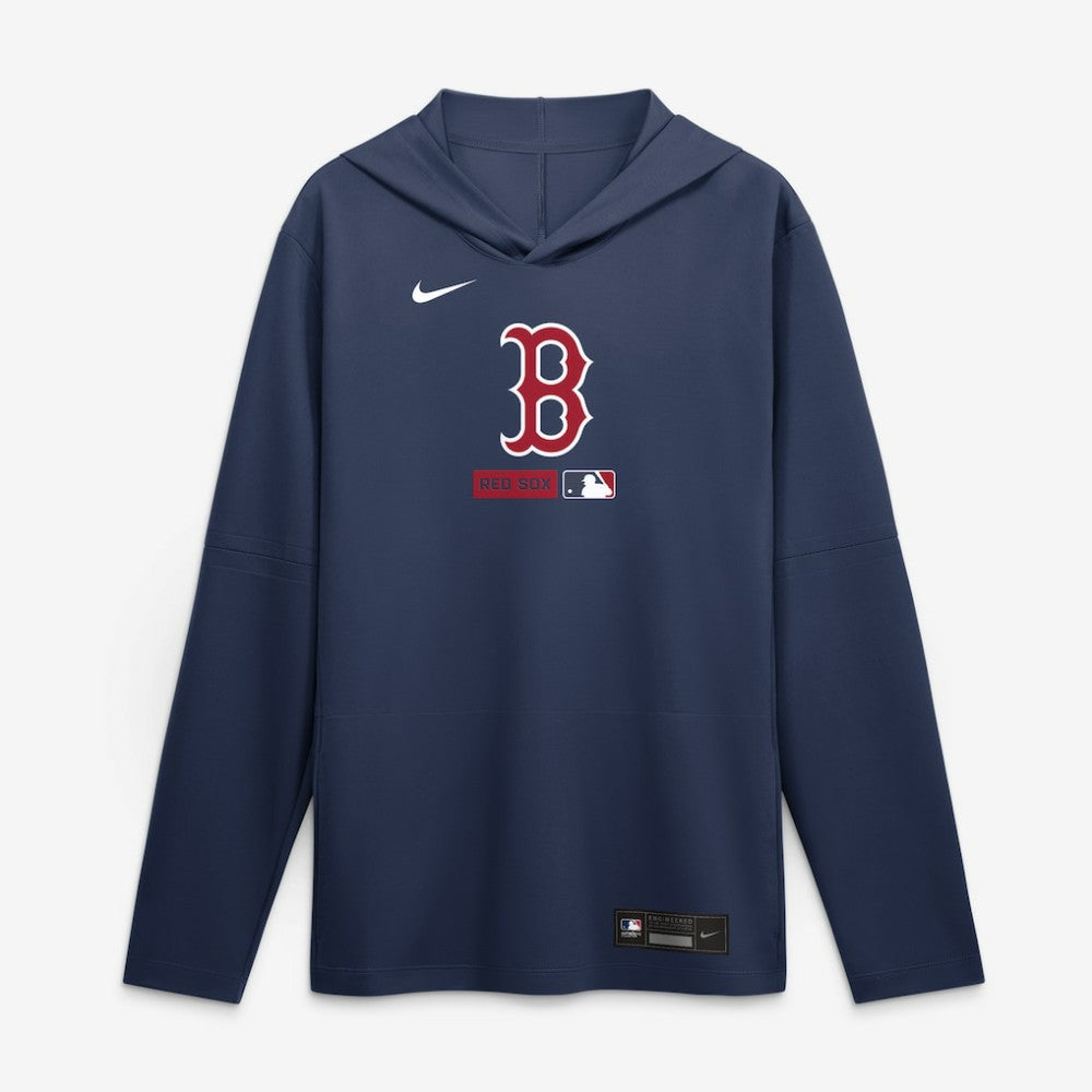 Boston Red Sox Authentic Collection Dri-FIT Long Sleeve Hooded T-Shirt - Navy | Nike