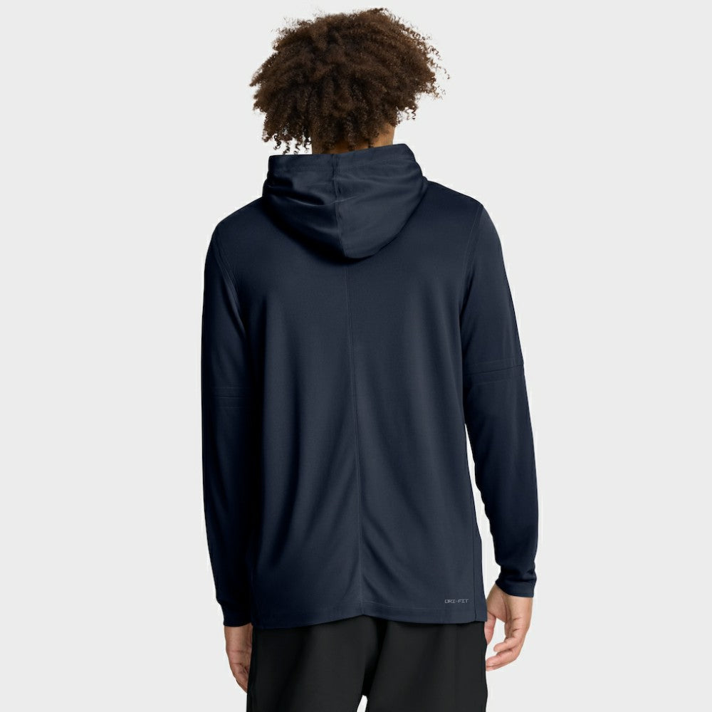 Atlanta Braves Authentic Collection Dri-FIT Long Sleeve Hooded T-Shirt - Navy | Nike