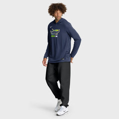 Tampa Bay Rays Authentic Collection Dri-FIT Long Sleeve Hooded T-Shirt - Navy | Nike