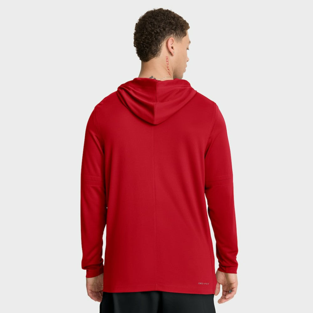 Washington Nationals Authentic Collection Dri-FIT Long Sleeve Hooded T-Shirt - Red | Nike
