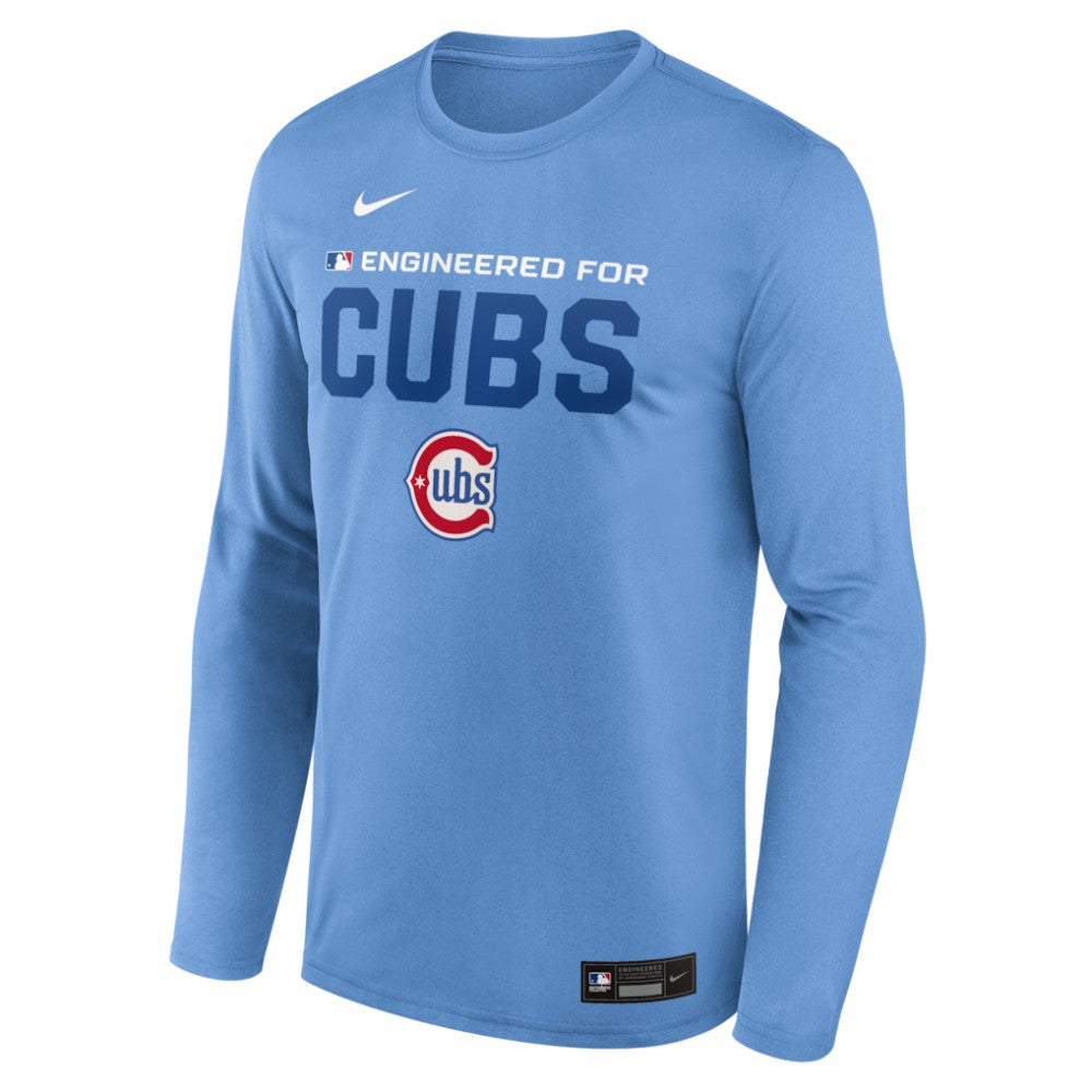 Chicago Cubs Authentic Collection Legend Dri-FIT Long Sleeve T-Shirt - Light Blue | Nike