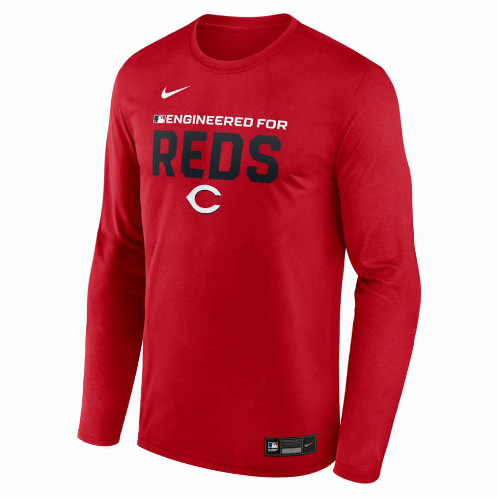 Cincinnati Reds Authentic Collection Legend Dri-FIT Long Sleeve T-Shirt - Red | Nike