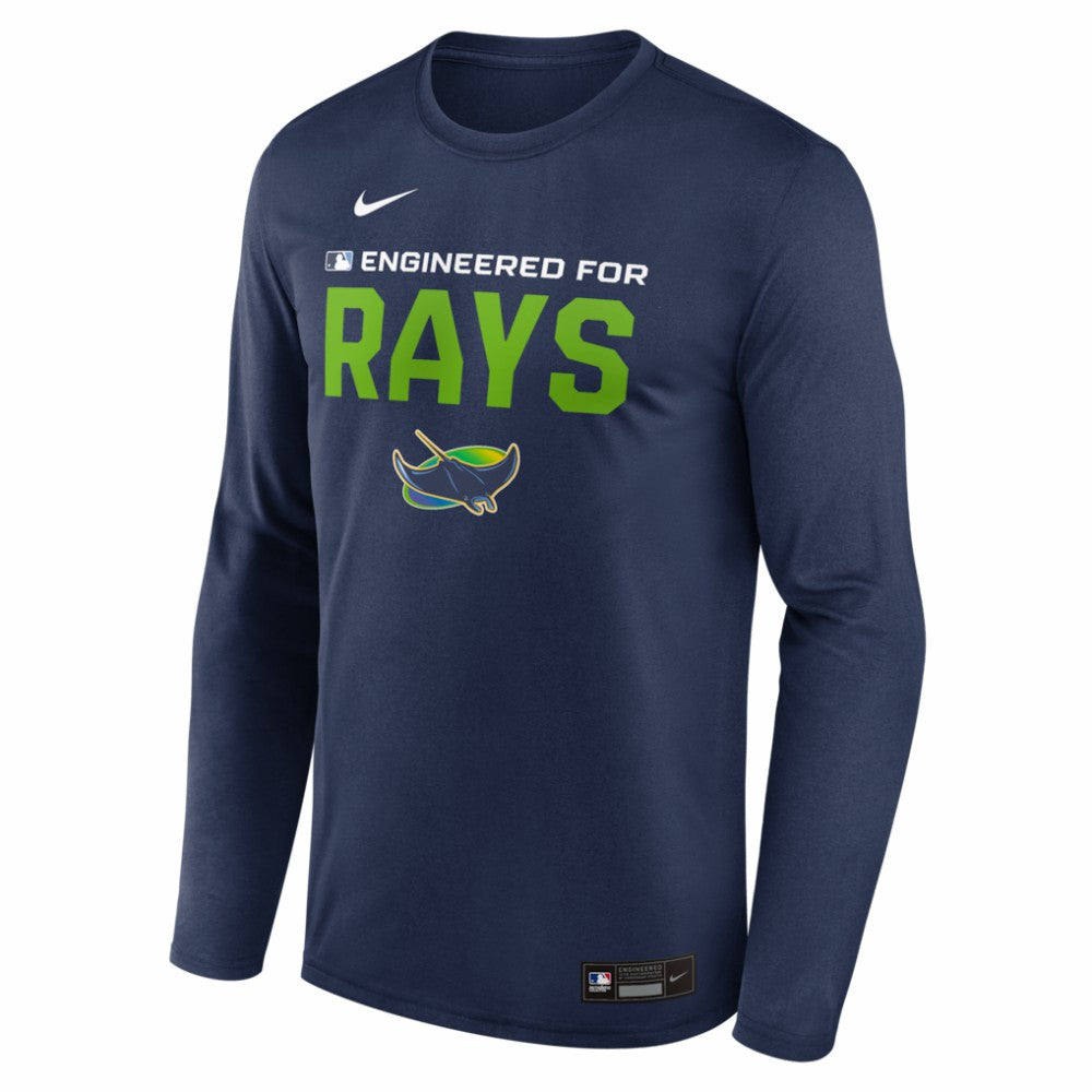 Tampa Bay Rays Authentic Collection Legend Dri-FIT Long Sleeve T-Shirt - Navy | Nike