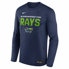 Tampa Bay Rays Authentic Collection Legend Dri-FIT Long Sleeve T-Shirt - Navy | Nike
