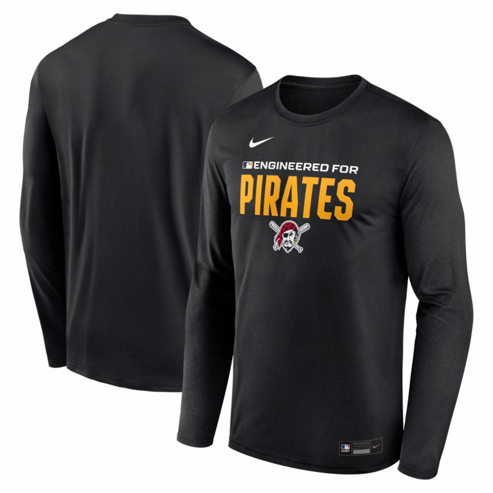 Pittsburgh Pirates Authentic Collection Legend Dri-FIT Long Sleeve T-Shirt - Black | Nike