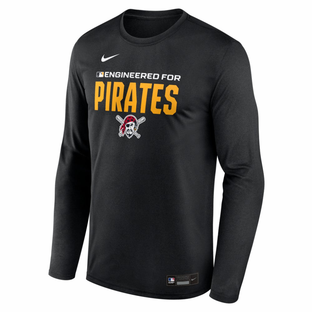 Pittsburgh Pirates Authentic Collection Legend Dri-FIT Long Sleeve T-Shirt - Black | Nike
