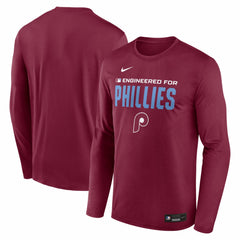 Philadelphia Phillies Authentic Collection Legend Dri-FIT Long Sleeve T-Shirt - Burgundy | Nike
