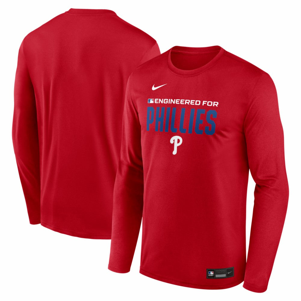 Philadelphia Phillies Authentic Collection Legend Dri-FIT Long Sleeve T-Shirt - Red | Nike