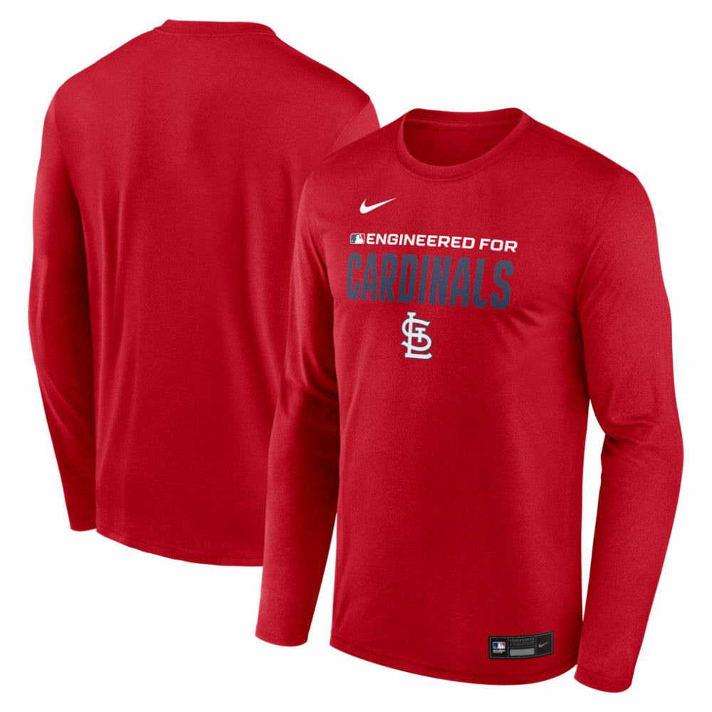 St. Louis Cardinals Authentic Collection Legend Dri-FIT Long Sleeve T-Shirt - Red | Nike