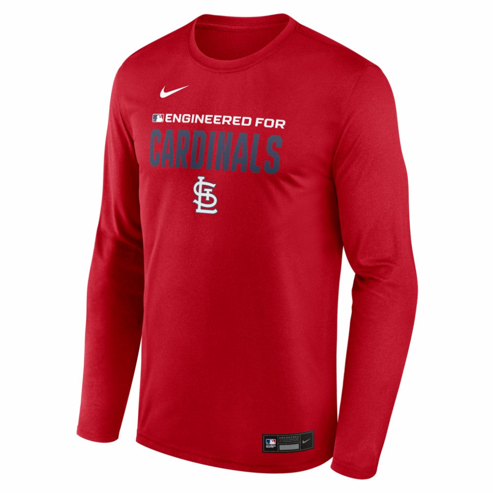 St. Louis Cardinals Authentic Collection Legend Dri-FIT Long Sleeve T-Shirt - Red | Nike