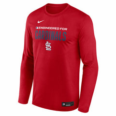 St. Louis Cardinals Authentic Collection Legend Dri-FIT Long Sleeve T-Shirt - Red | Nike