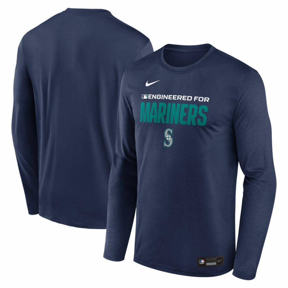 Seattle Mariners Authentic Collection Legend Dri-FIT Long Sleeve T-Shirt - Navy | Nike