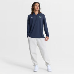 Seattle Mariners Authentic Collection Dri-FIT Raglan Half-Zip Pullover - Navy | Nike