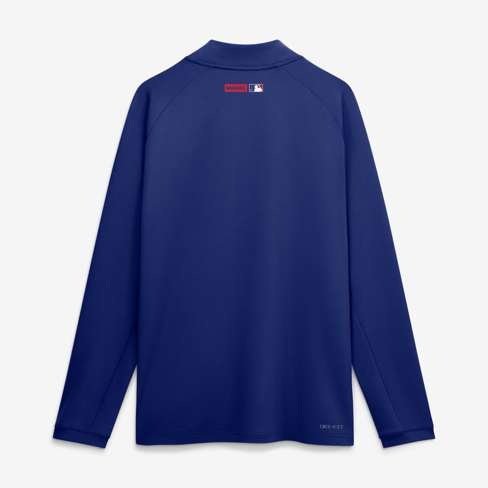 Texas Rangers Authentic Collection Dri-FIT Raglan Half-Zip Pullover - Royal | Nike
