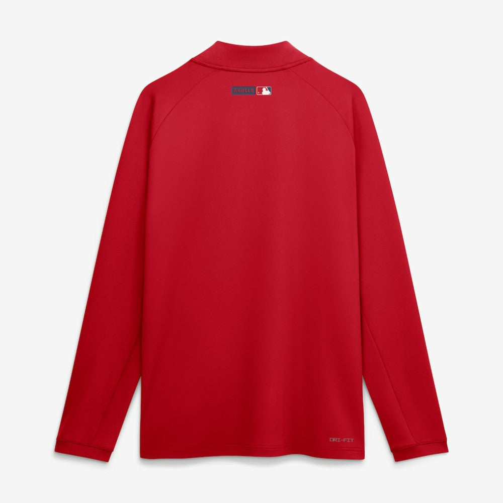 Los Angeles Angels Authentic Collection Dri-FIT Raglan Half-Zip Pullover - Red | Nike