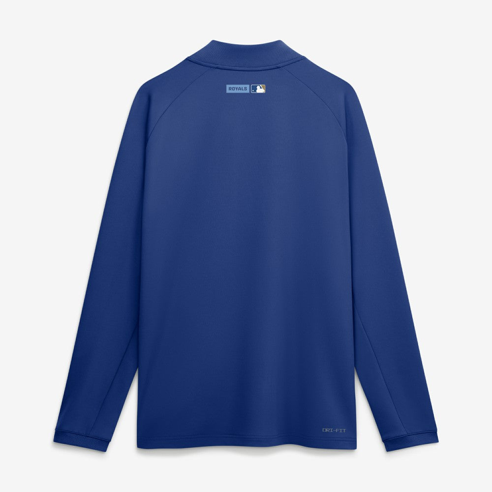 Kansas City Royals Authentic Collection Dri-FIT Raglan Half-Zip Pullover - Royal | Nike