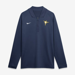 Tampa Bay Rays Authentic Collection Dri-FIT Raglan Half-Zip Pullover - Navy | Nike