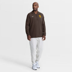 San Diego Padres Authentic Collection Dri-FIT Raglan Half-Zip Pullover - Brown | Nike