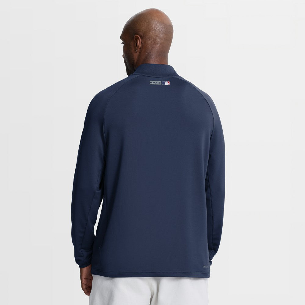 Los Angeles Dodgers Authentic Collection Dri-FIT Raglan Half-Zip Pullover - Navy | Nike