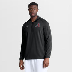 Arizona Diamondbacks Authentic Collection Dri-FIT Raglan Half-Zip Pullover - Black | Nike