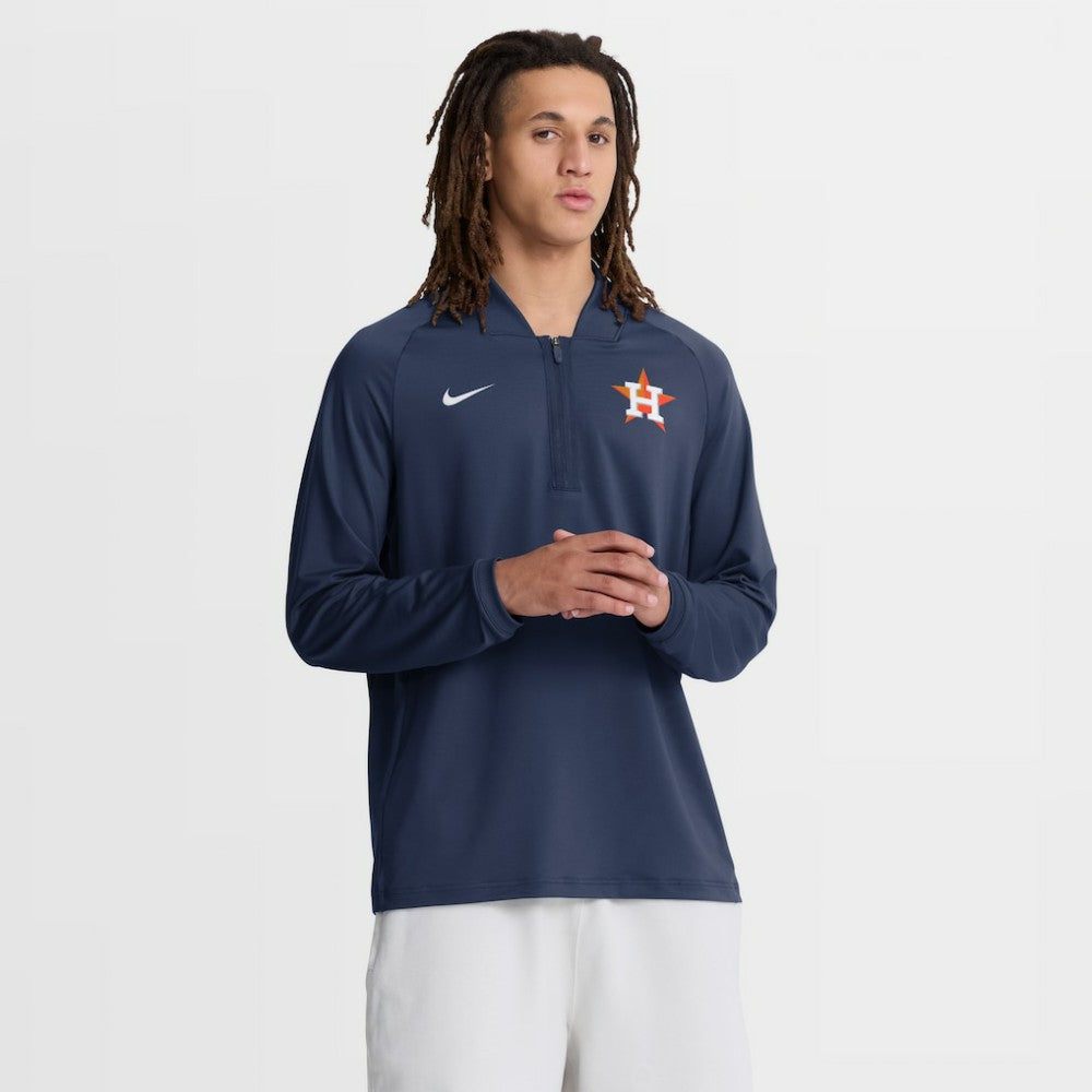 Houston Astros Authentic Collection Dri-FIT Raglan Half-Zip Pullover - Navy | Nike