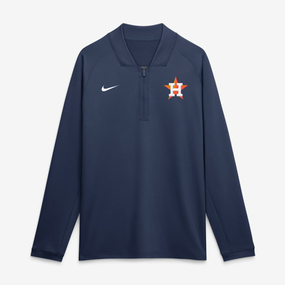 Houston Astros Authentic Collection Dri-FIT Raglan Half-Zip Pullover - Navy | Nike