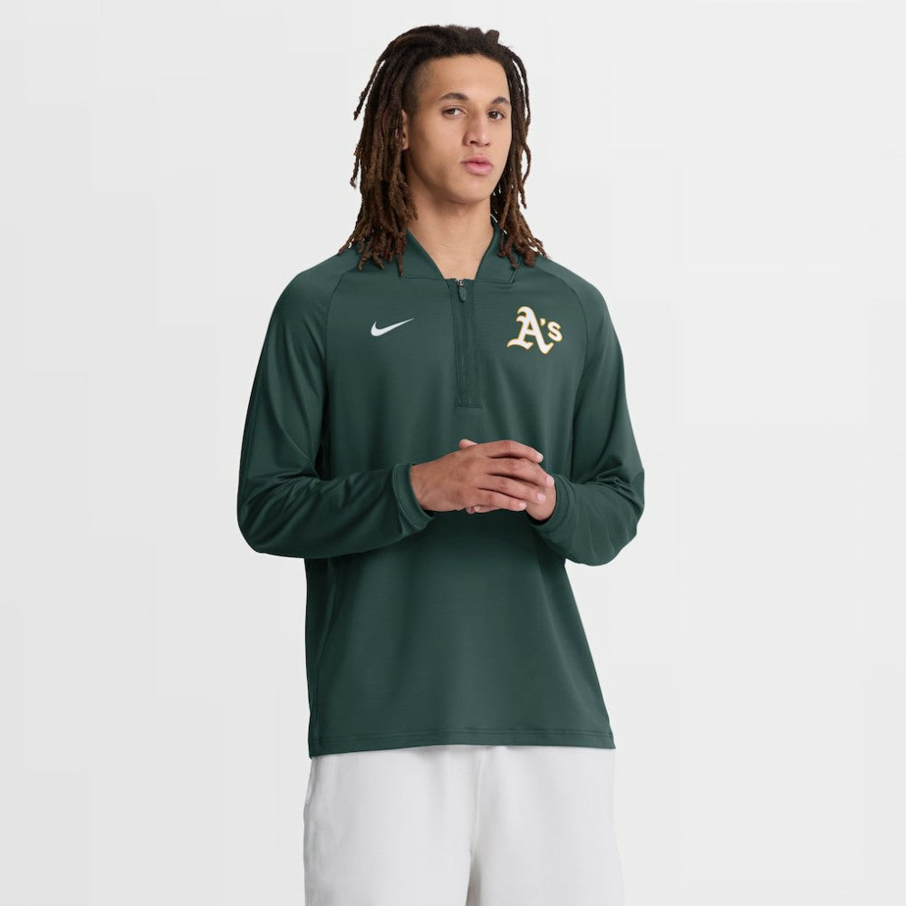 Athletics Authentic Collection Dri-FIT Raglan Half-Zip Pullover - Green | Nike