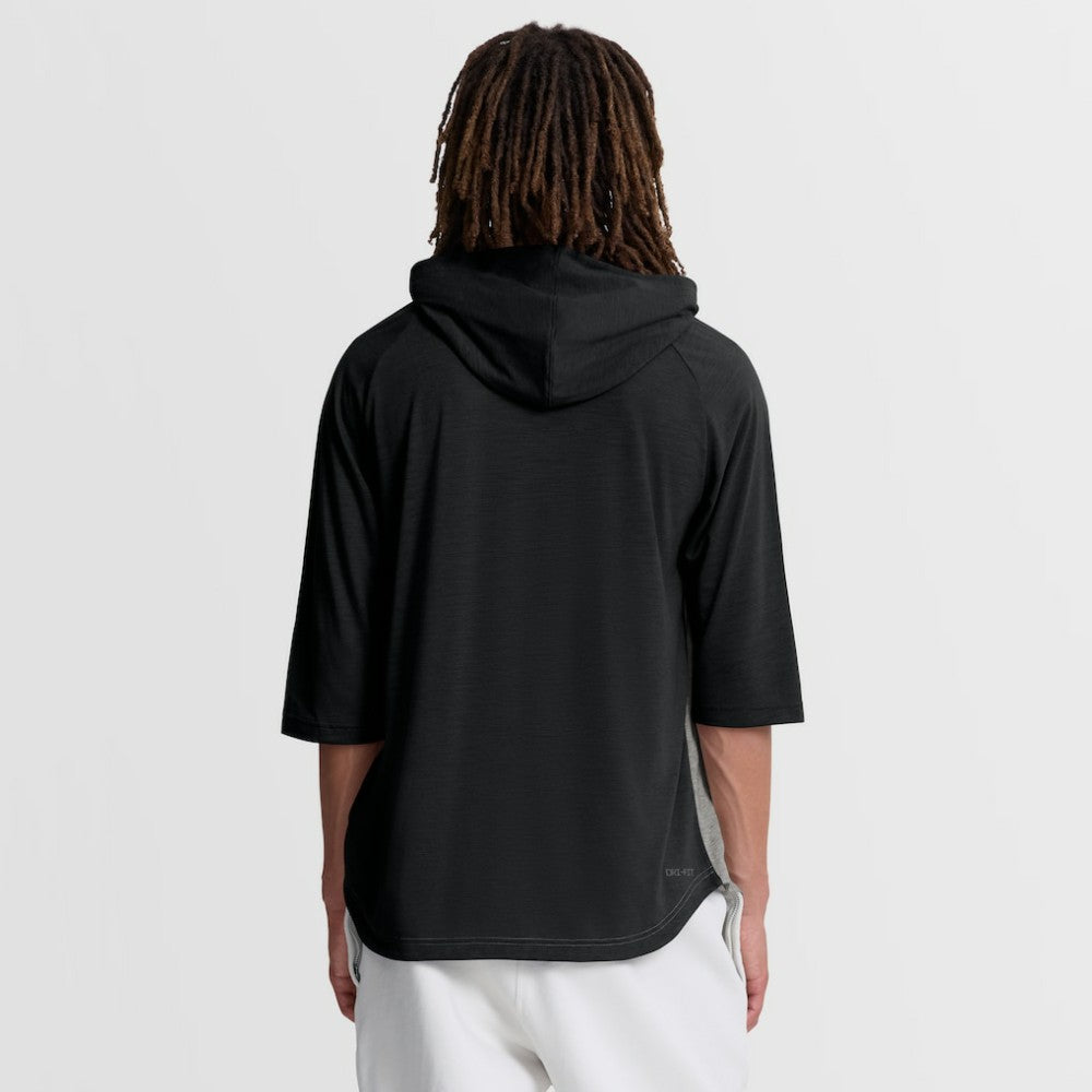 Arizona Diamondbacks Authentic Collection Flux Dri-FIT Raglan 3/4-Sleeve Hooded T-Shirt - Gray | Nike