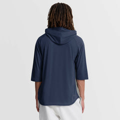 Milwaukee Brewers Authentic Collection Flux Dri-FIT Raglan 3/4-Sleeve Hooded T-Shirt - Gray | Nike