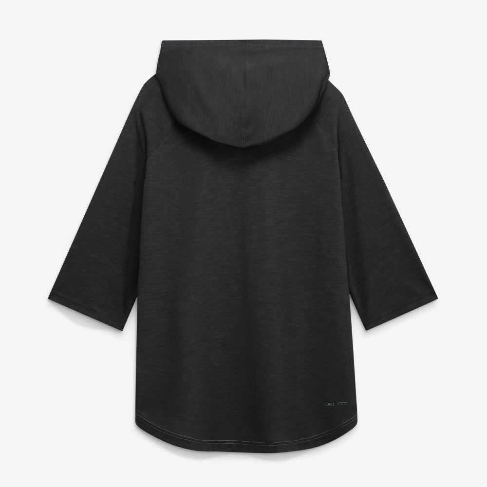 Miami Marlins Authentic Collection Flux Dri-FIT Raglan 3/4-Sleeve Hooded T-Shirt - Gray | Nike