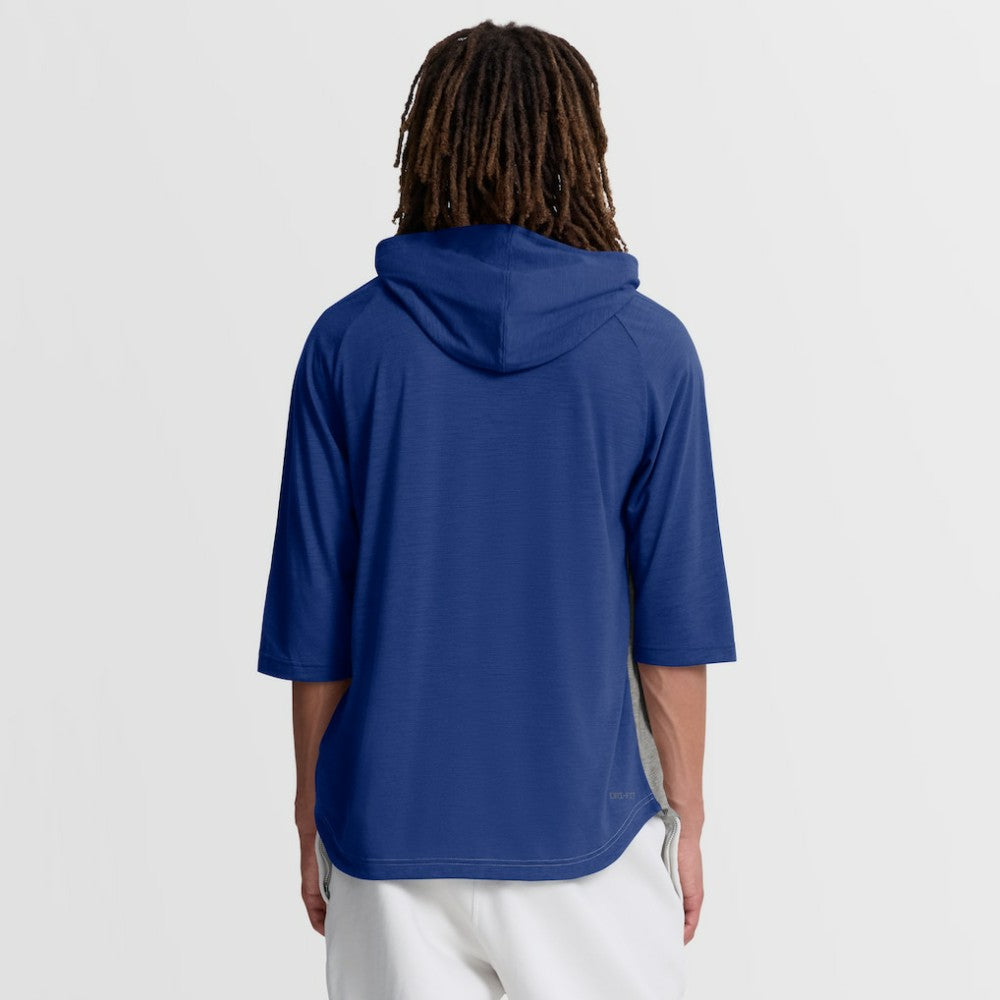Kansas City Royals Authentic Collection Flux Dri-FIT Raglan 3/4-Sleeve Hooded T-Shirt - Gray | Nike