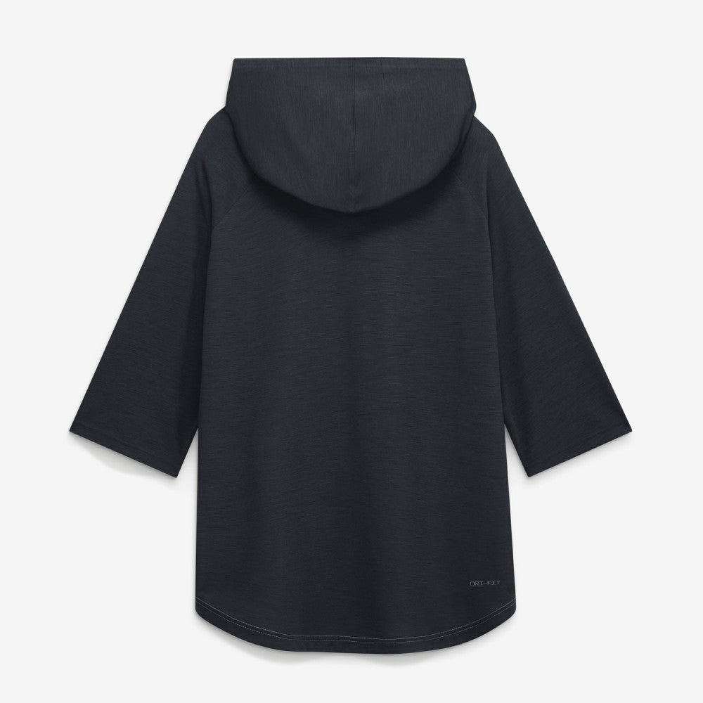 Cleveland Guardians Authentic Collection Flux Dri-FIT Raglan 3/4-Sleeve Hooded T-Shirt - Gray | Nike